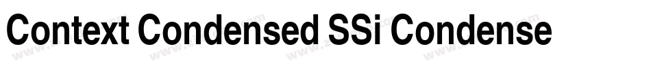 Context Condensed SSi Condensed Italic字体转换